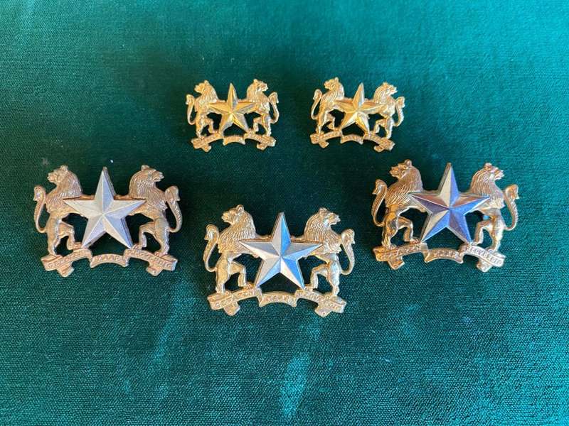 REGIMENT MOLOPO CAP,COLLARS AND MESS DRESS COLLARS-WORN 1964-1970'S-LUGS +PINS INTACT