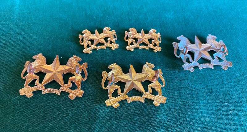 REGIMENT MOLOPO CAP,COLLARS AND MESS DRESS COLLARS-WORN 1964-1970'S-LUGS +PINS INTACT