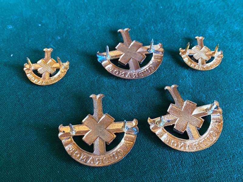 REGIMENT UITENHAGE CAP, COLLARS AND MESS DRESS COLLARS-WORN POST 1973-ALL PINS COMPLETE