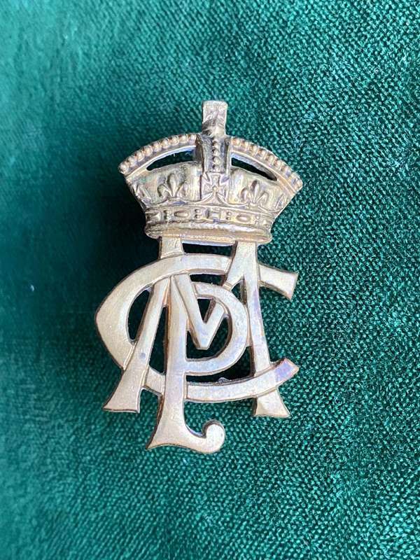 CAPE MOUNTED POLICE COLLAR BADGE-WORN 1904-1913- 2 LUGS