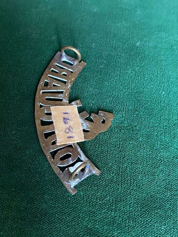 BOER WAR COMMANDER IN CHIEF BODY GUARD TITLE-BRASS SHEET METAL