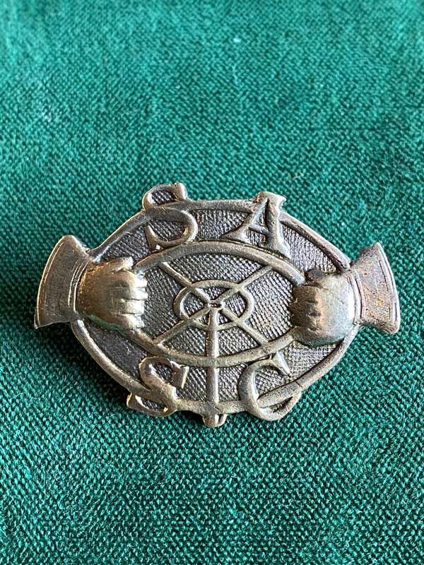 SA SERVICE CORPS,BRASS BADGE-WORN 1916-1918-2 LUGS