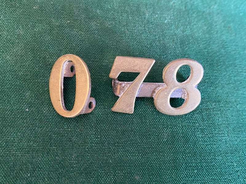 SA POLICE,NATIVE COSTABLE'S NUMERAL RANK NUMBER-WORN ON THE SHOULDER(EVERY CONSTABLE HAD A DIFFERENT