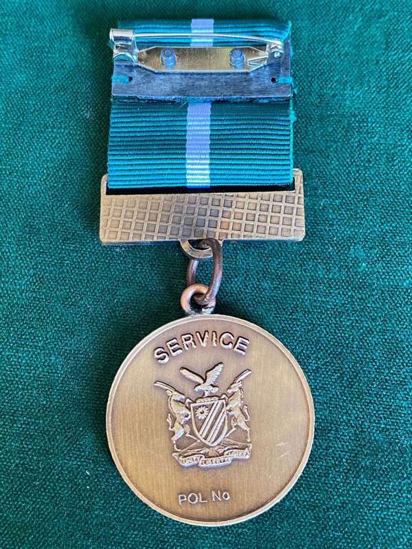 NAMIBIAN POLICE BRONZE MEDAL FOR 10 YEAR SERVICE-FULL SIZE