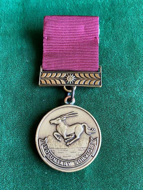 NAMIBIAN POLICE FULL SIZE RESERVIST MEDAL(2003)-FOR 5 YEAR SERVICE AS A POLICE RESERVIST