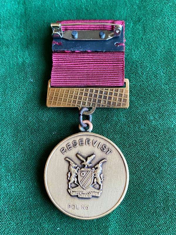 NAMIBIAN POLICE FULL SIZE RESERVIST MEDAL(2003)-FOR 5 YEAR SERVICE AS A POLICE RESERVIST