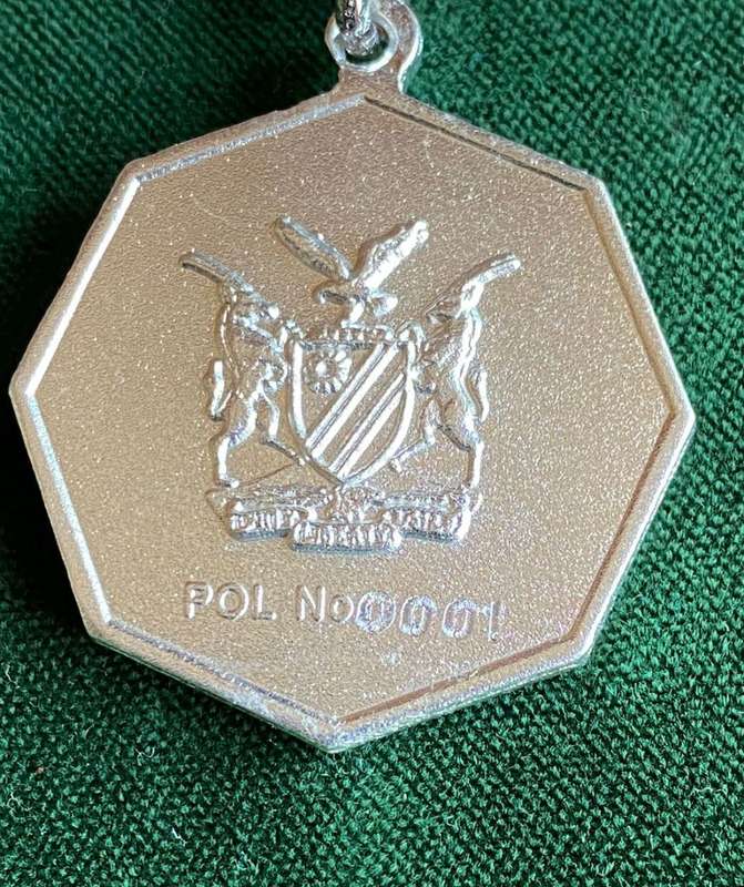 FULL SIZE NAMIBIAN POLICE COMMENDATION MEDAL (2003) FOR SPECIAL SERVICE OF HIGH ORDER-NUBERED 0001