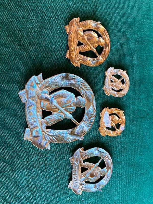 CITIZEN FORCE INFANTRY(SKIET COMMANDO)GILDING METAL BERET,COLLARS AND MESS DRESS COLLARS-WORN POST 1