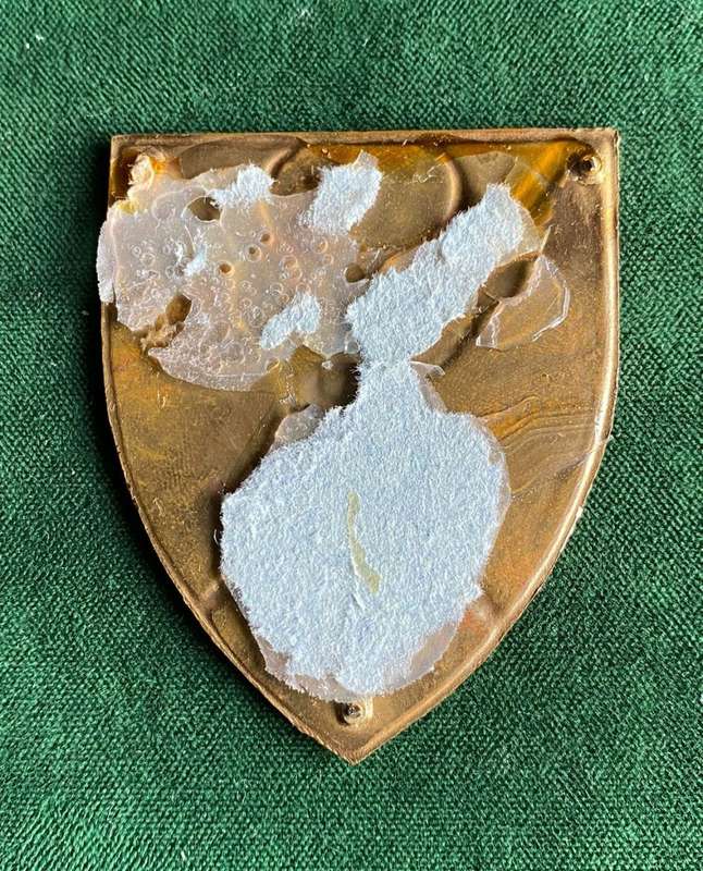 SA ARMY HQ 2ND ISSUE FLASH-NO PINS-SILICONE CAN BE REMOVED