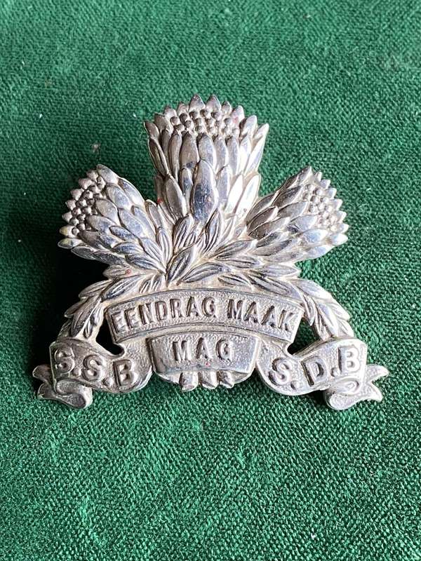 SPECIAL SERVICE BATTALION,WHITE METAL CAP BADGE-WORN 1934-1963- 2 LUGS