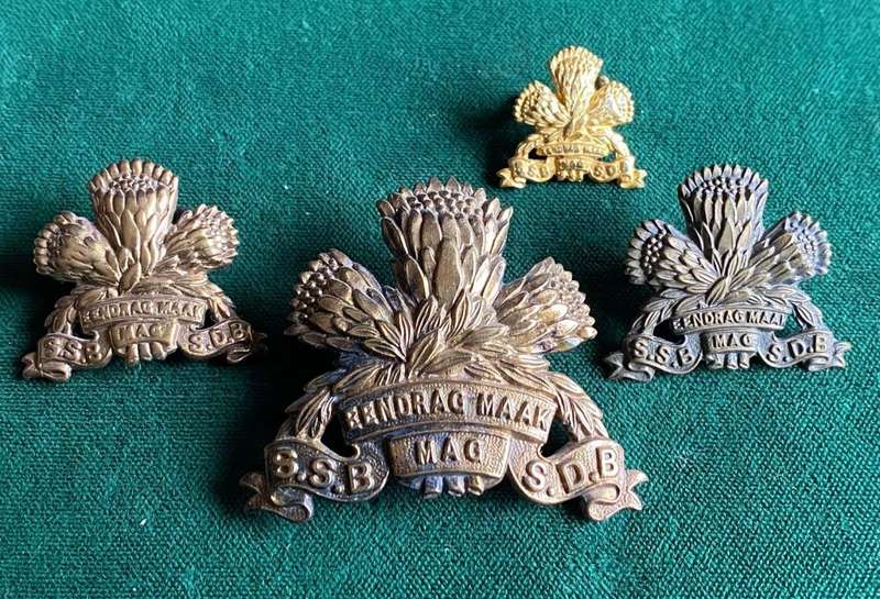 SPECIAL SERVICE BATTALION,GILDING METAL CAP AND COLLARS,WITH ONE MESS DRESS COLLAR-WORN 1934-1963-ON
