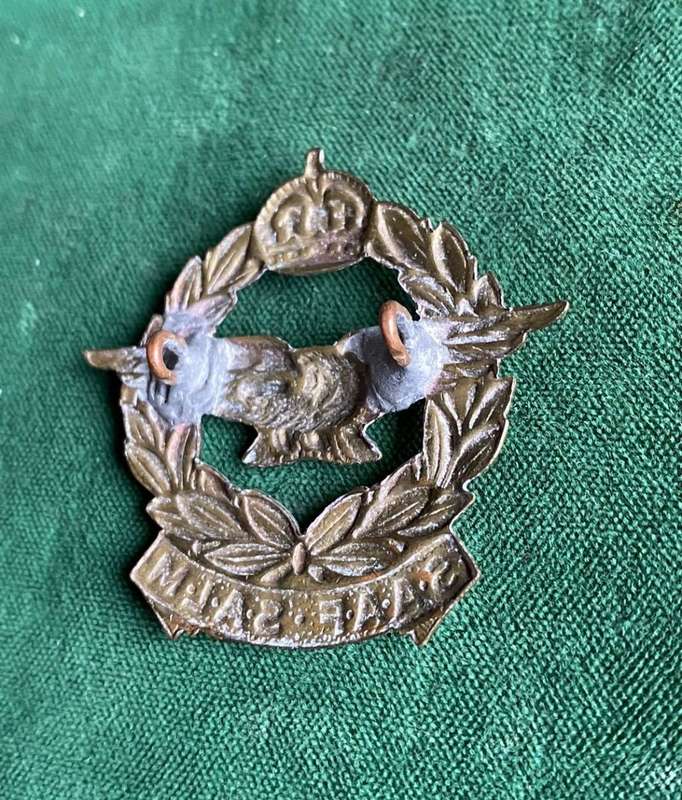 SAAF CAP BADGE-WORN 1926-1959- 2 LUGS-BRASS