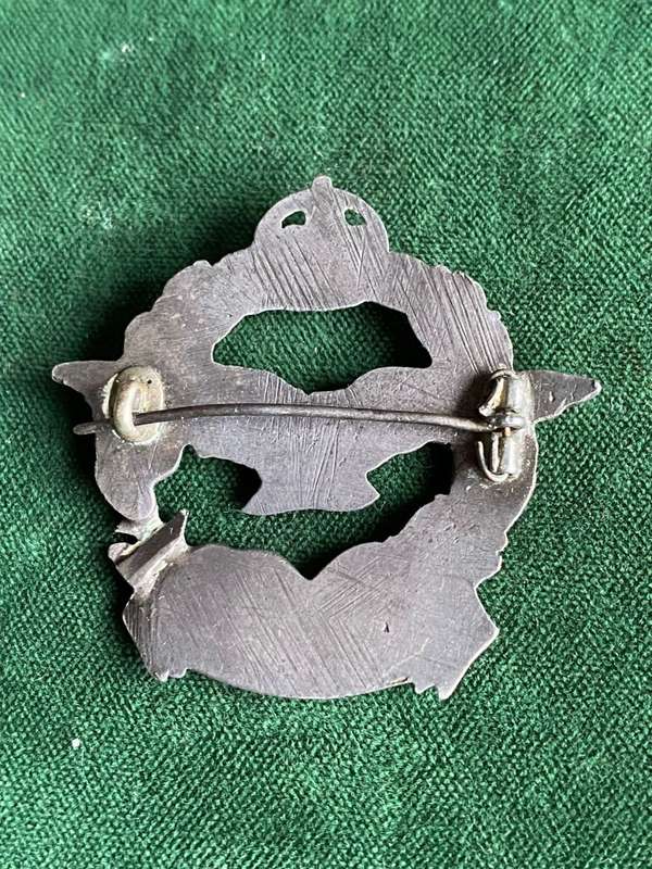 SAAF CAP BADGE-WHITE METAL-WORN 1926-1959-STICK PIN