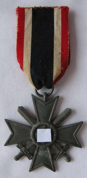 GERMAN - WAR MERIT CROSS 2ND CLASS - ORIGINAL BRONZE METAL MEDAL WORN ON THE LEFT BREAST.