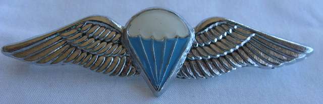 PARA - ADVANCED PARATROOPER CHROME WINGS FOR 50 OR MORE STATIC LINE JUMPS.  PINS INTACT