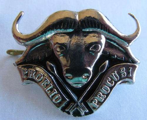32 BATTALION - ORIGINAL BERET BADGE - 1977-1990'S.  LUGS INTACT