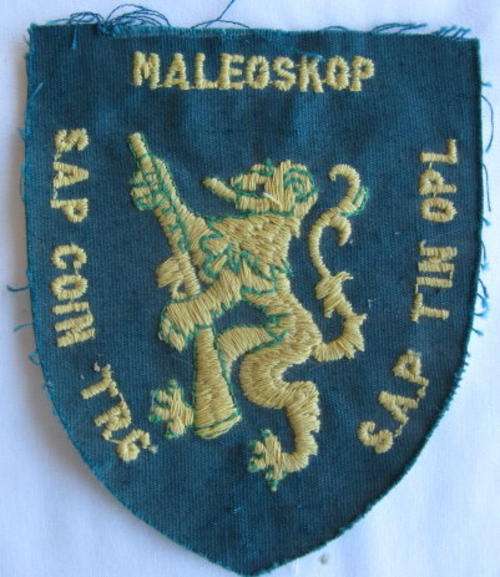 KOEVOET - SA POLICE COUNTER INSURGENCY UNIT MALEOSKOP CLOTH EMBROIDERED ARM PATCH - ORIGINAL