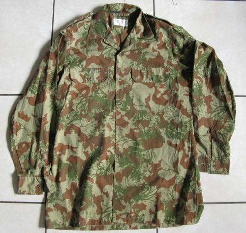 SAP TASK FORCE 2ND PATTERN CAMO LONG SLEEVE SHIRT.  LABELLED & DATED