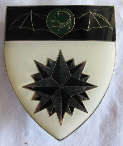 2 RECCE REGT. LEFT SHOULDER FLASH 2ND TYPE WORN 1991-1993.  ORIGINAL - 3 PINS.