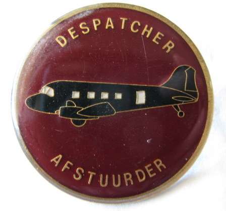 FLASH - 44 PARA DISPATCHER BADGE - ORIGINAL - 2 PINS.