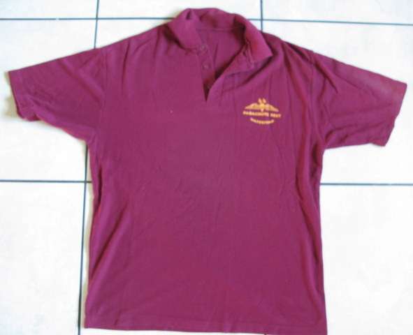 44 PARA REGT. WATER JUMP T-SHIRT WITH COLLAR.  ORIGINAL.
