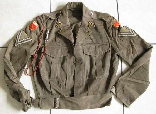 BUNNY JACKET FOR SA CORPS OF MILITARY POLICE WORN 1960-70'S