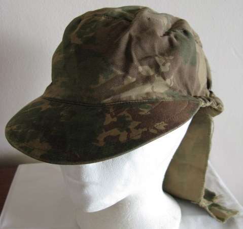 SAP TASK FORCE RARE 1ST PATTERN CAMO FLAP CAP SIZE 62.  COMBAT USED