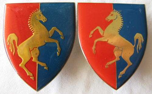 FLASH - SA TEC SERVICE TRAINING CENTRE.  GOLD TYPE FLASH PAIR.  PINS INTACT