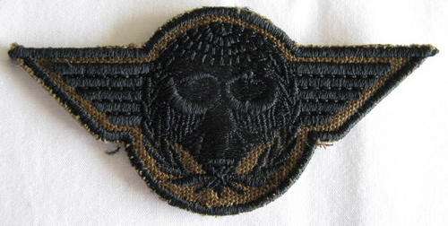 SAAF - 500 SQUADRON AIRFORCE TASK FORCE BADGE - VERY RARE!!!!  BLACK EMBROIDERED ON NUTRIA.