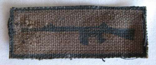 MARKSMAN FIELD DRESS PROFICIENCY BADGE - PRINTED ON NUTRIA.