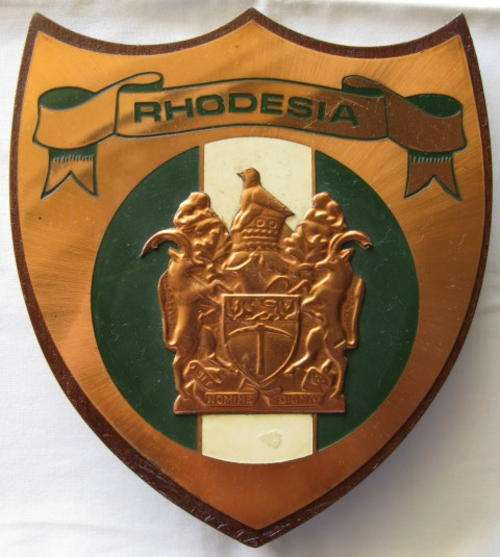 RHODESIAN - COAT OF ARMS - PLAQUE.