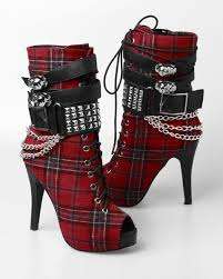 Brand New Iron Fist Abbey Dawn by Avril Lavigne Tartan boots Size 5