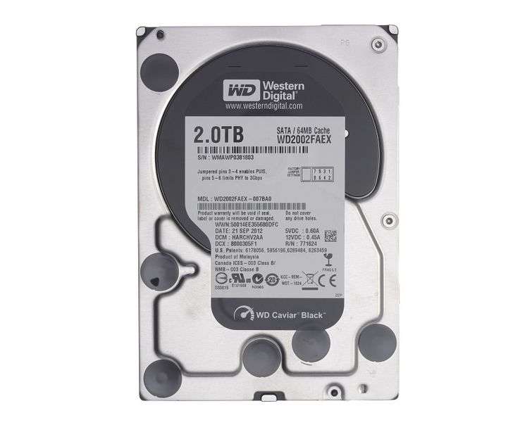 WD 2TB Caviar Black 64MB 7200RPM Sata3 3.5inch internal HDD