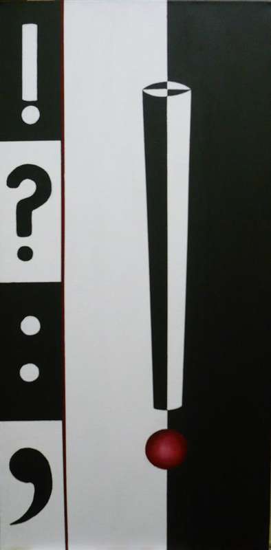 EXCLAMATION! ORIGINAL PAINTING BY BERT SNYMAN 760MM X 380MM