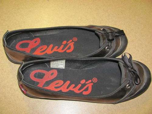 Levi's bronze flat pumps (size 8)