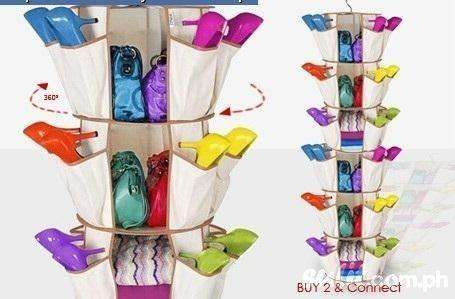 The Smart Carousel 3 Shelf Organizer keeps your closet organized