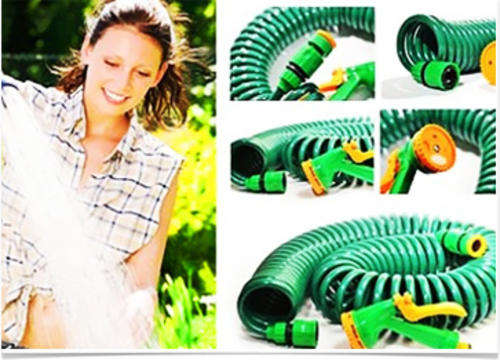 15 METER COILED GARDEN HOSE
