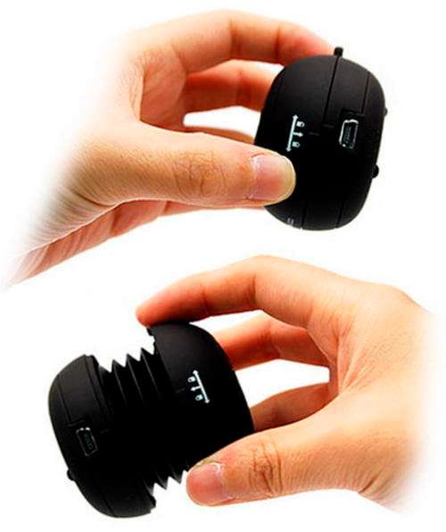 MINI SPEAKER Portable speakers,with funny Hamburger shape and extension tube