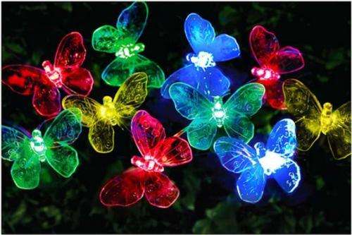 SOLAR POWERED BUTTERFLY FAIRY LIGHTS