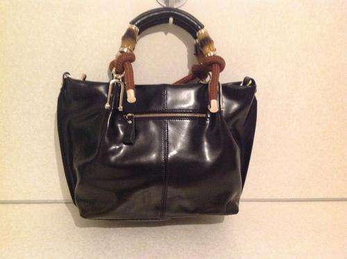 Bamboo leather handbag