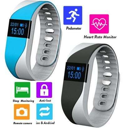 Aiwear Bluetooth Smartwatch & Fitness Bracelet with HEART RATE MONITOR, Pedometer, Remote Camera....