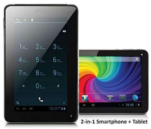 7" Android Smartphone Tablet, 4GB, Wi-Fi, 3G, Dual Sim Cards, Dual Cameras, Touch Screen, GPS- Black