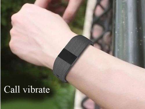 Bluetooth Smartwatch & Fitness Bracelet with Pedometer for Samsung & Android Phones BLACK