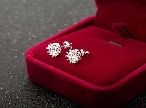Exquisite 925 Sterling Silver Twisted Chain Cubic Zirconia Jewelry Set in Complimentary Gift Box
