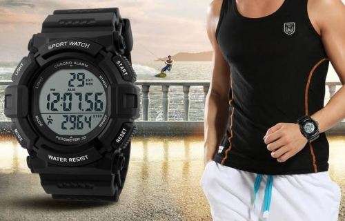 SKMEI 3D Waterproof PEDOMETER, Fitness & Sport Watch - Alarm, Auto Date, Chronograph etc - 2 Colours