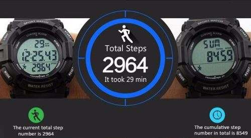 SKMEI 3D Waterproof PEDOMETER, Fitness & Sport Watch - Alarm, Auto Date, Chronograph etc - 2 Colours