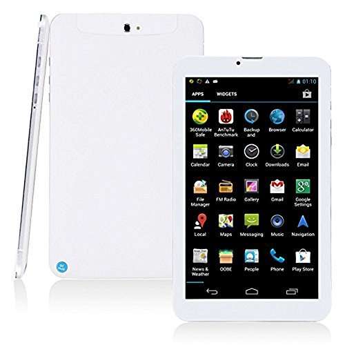 7" Android Smartphone Tablet, 4GB, Wi-Fi, 3G, Dual Sim Cards, Dual Cameras,Touch Screen, GPS - WHITE