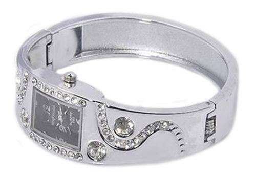 Beautiful Ladies WAVE Rhinestone & Crystal Bracelet Wrist Watches in SILVER
