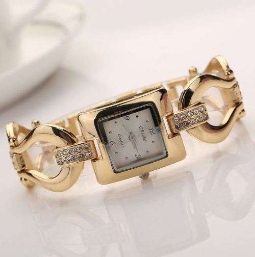 Elegant & Attractive Rose Gold With Austrian Crystal Ladies Bracelet Wrist Watch