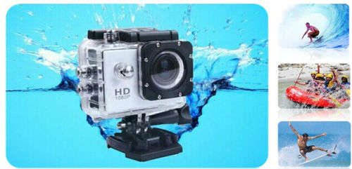 Full HD 1080P Action Sport Cam - Waterproof, LCD Screen, Side Helmet Mount, Waterproof Casing..